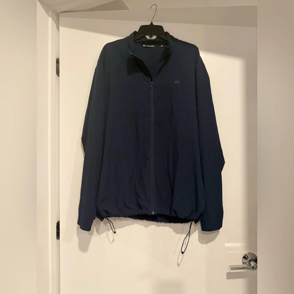 Travis Mathew Jacket men's XXL Full Zip Performance Stretch Blue Golf